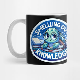 A Cute Tutle Shelling Out Knowledge Mug
